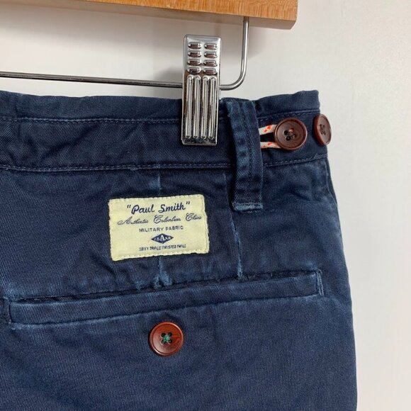 Paul Smith Men's Flat Front Cotton Slash Pocket Chino Slacks Size 28 - Picture 3 of 15